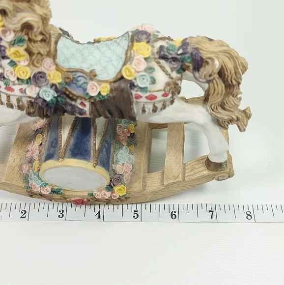 Musical Rocking Horse Vintage Music Box Horse White - Picture 8 of 8